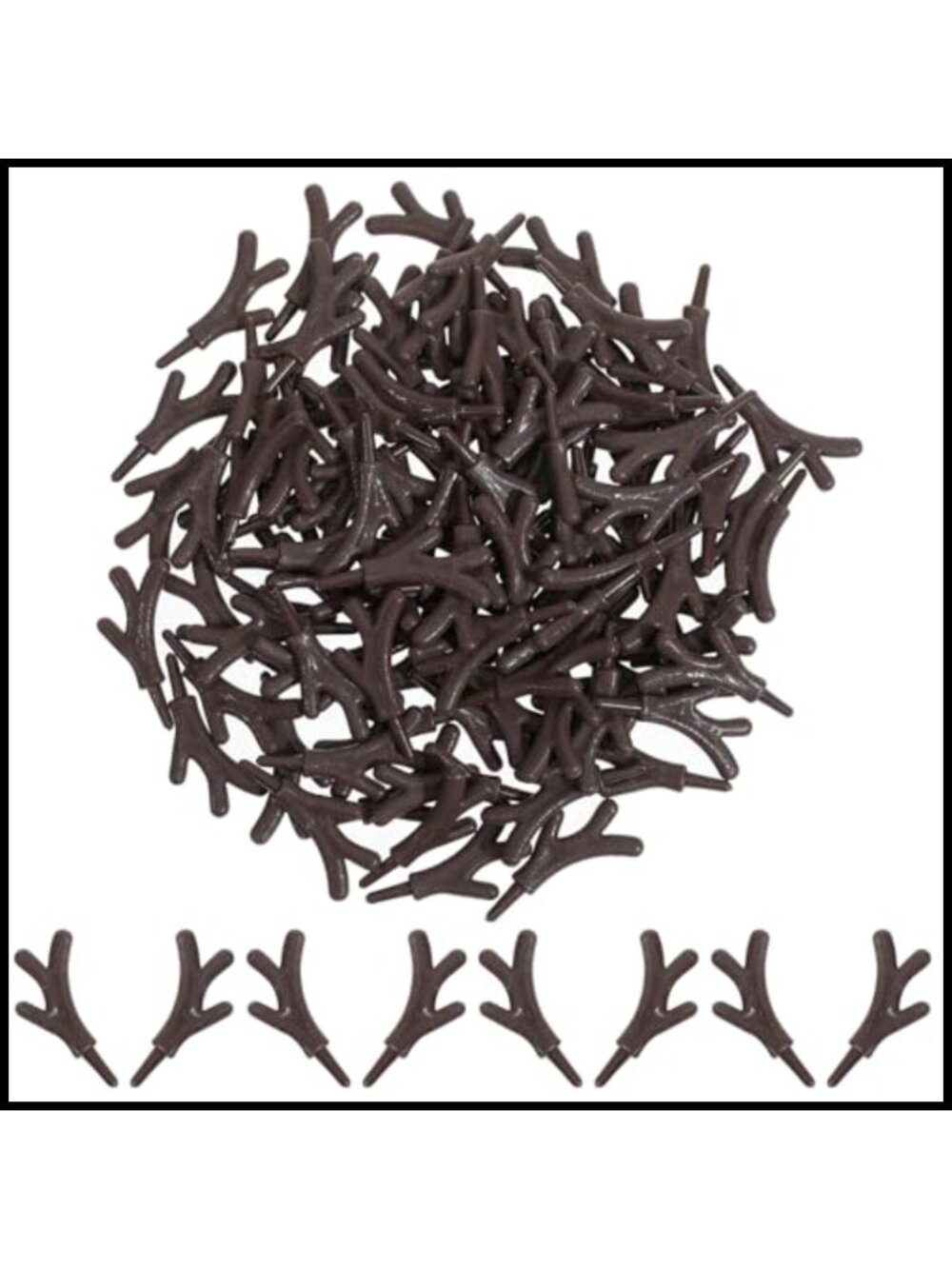 100Pcs Mini Plastic Snowman Arms Reindeer Antlers Christmas Craft Decor